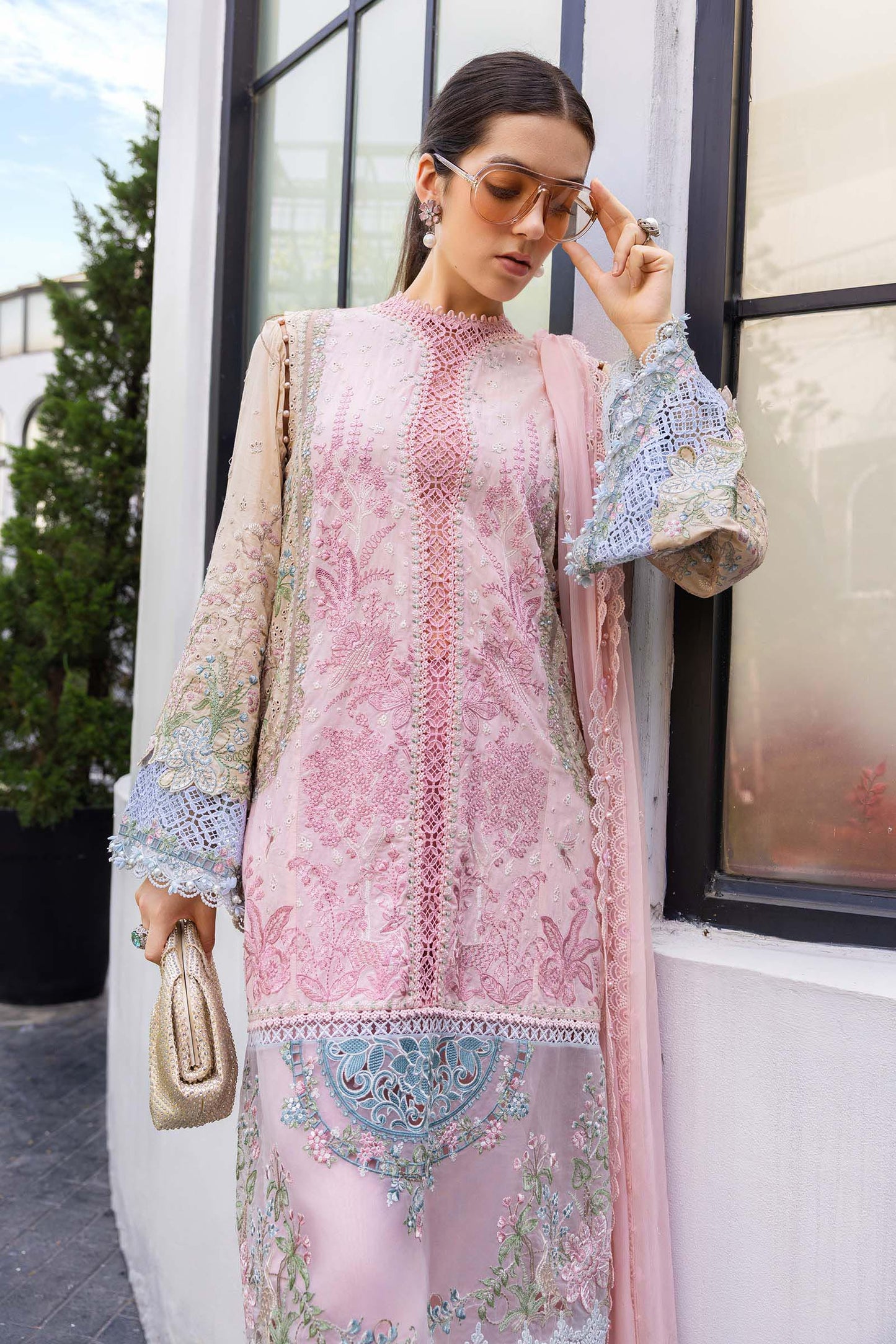 Maria B | luxury Lawn 26 | EL-26-09 - Luxury Dress - available at Maria Faisal in UK and USA.