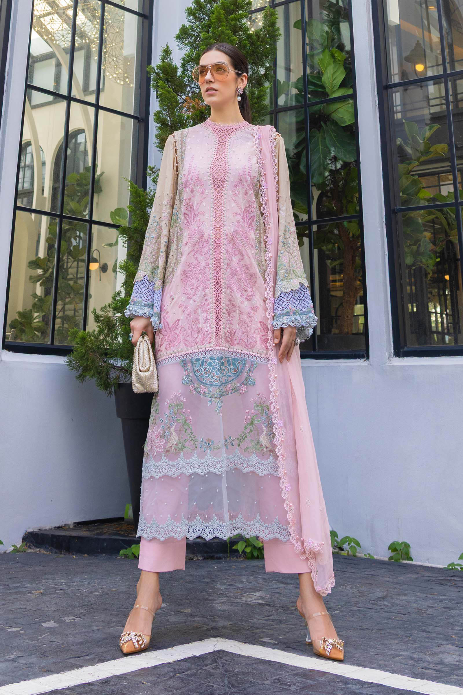 Maria B | luxury Lawn 26 | EL-26-09 - Luxury Dress - available at Maria Faisal in UK and USA.
