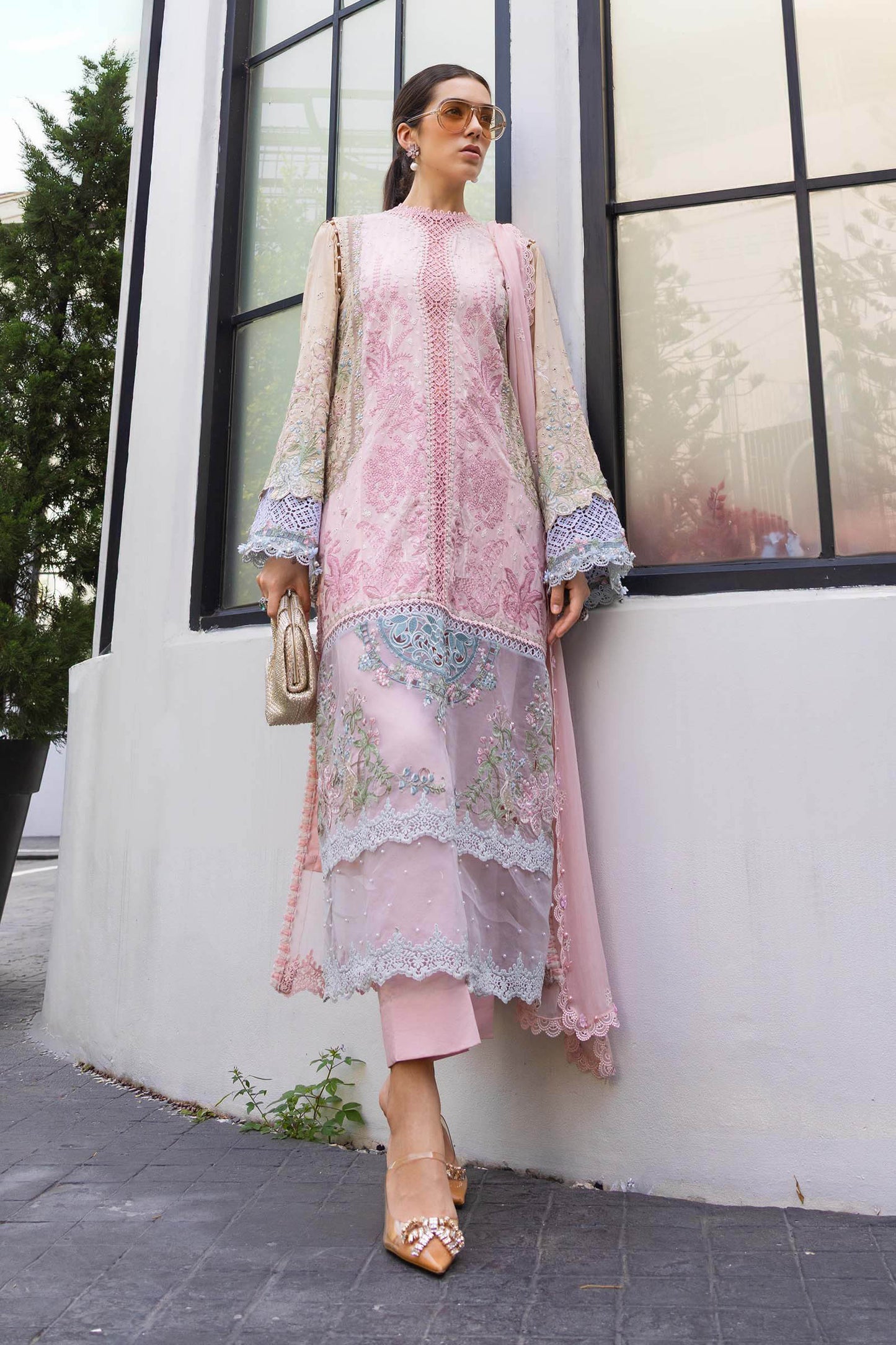 Maria B | luxury Lawn 26 | EL-26-09 - Luxury Dress - available at Maria Faisal in UK and USA.