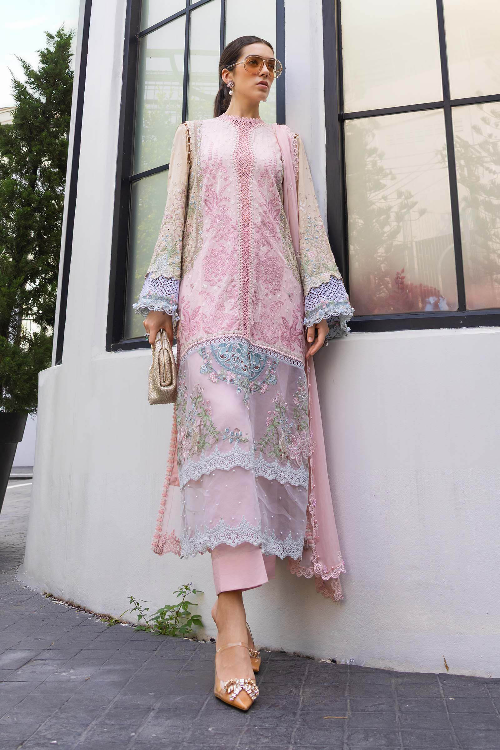 Maria B | luxury Lawn 26 | EL-26-09 - Luxury Dress - available at Maria Faisal in UK and USA.
