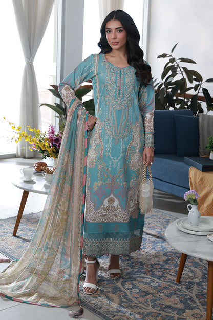 Gulaal | Delia Lawn 26 | Eidra - Luxury Dress - available at Maria Faisal in UK and USA.