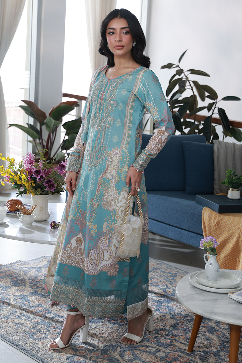 Gulaal | Delia Lawn 26 | Eidra - Luxury Dress - available at Maria Faisal in UK and USA.