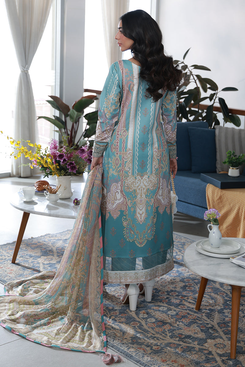 Gulaal | Delia Lawn 26 | Eidra - Luxury Dress - available at Maria Faisal in UK and USA.