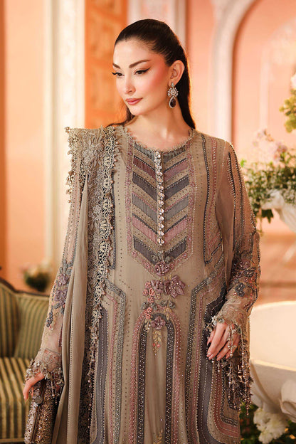Maria B | Royale Tea Affair | MPC-26-201-Antique Grey - Formal Dress - available at Maria Faisal in UK and USA.