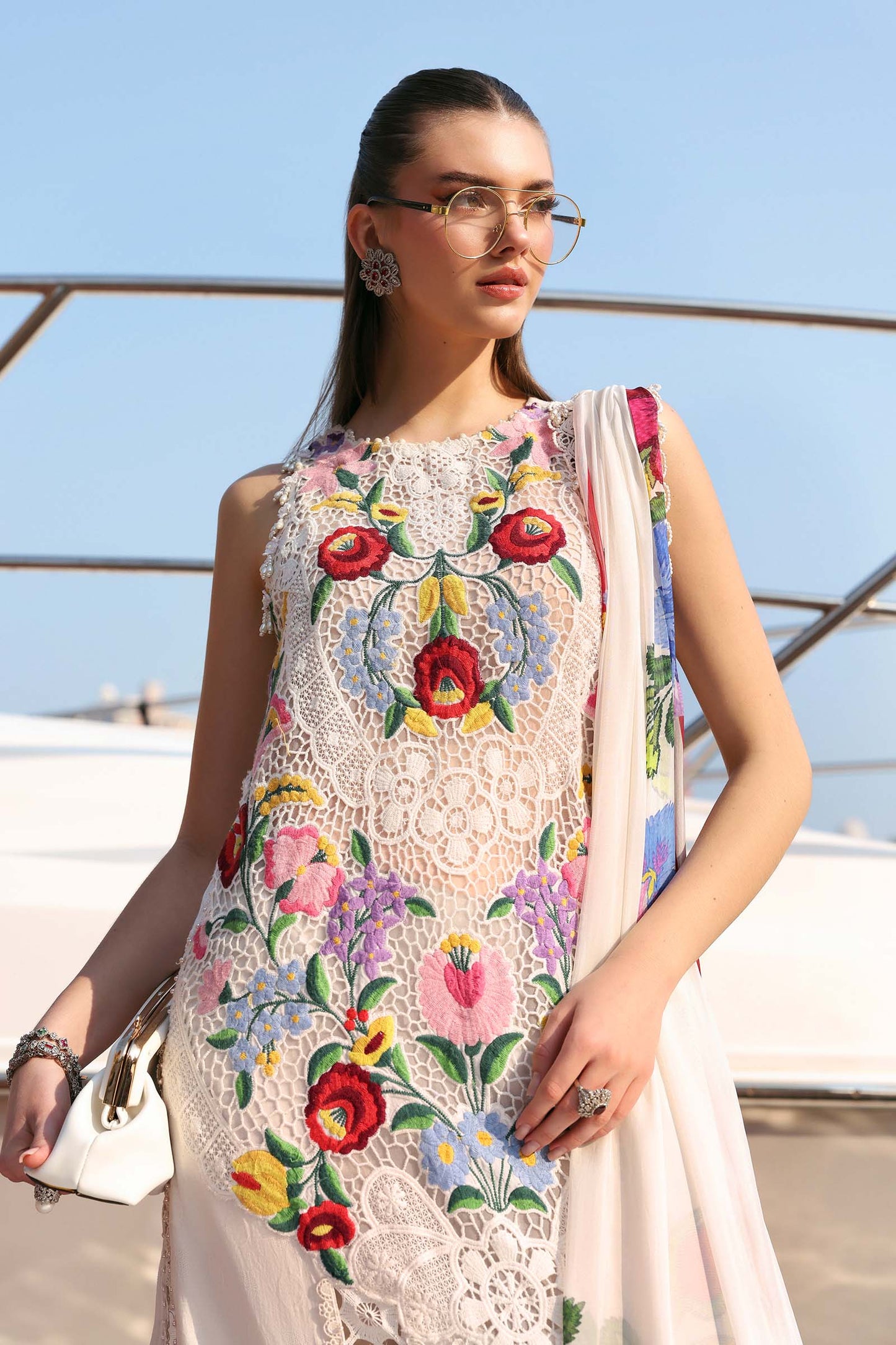 Maria B | Lawn 26 | D-2610-A - Luxury Dress - available at Maria Faisal in UK and USA.