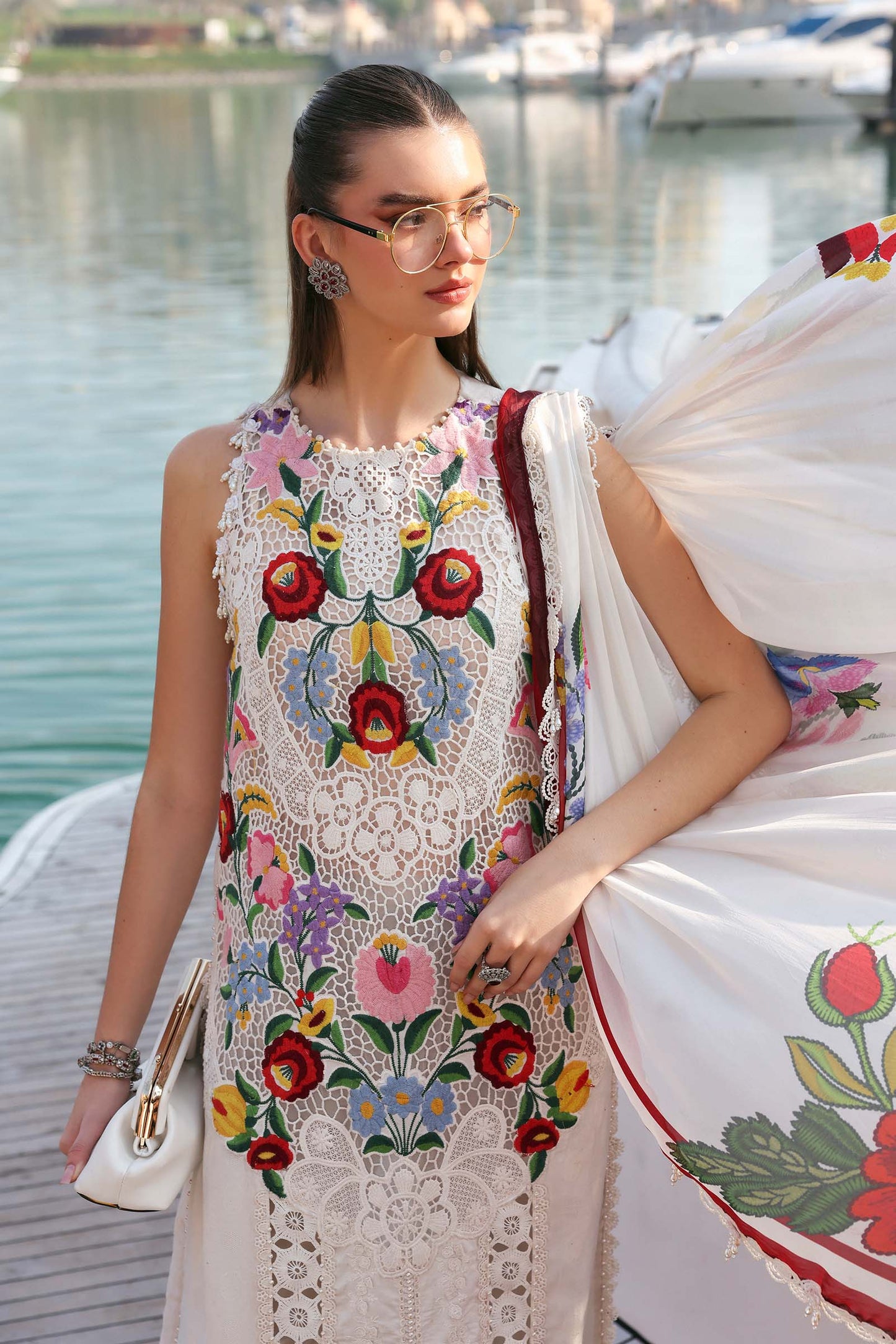 Maria B | Lawn 26 | D-2610-A - Luxury Dress - available at Maria Faisal in UK and USA.