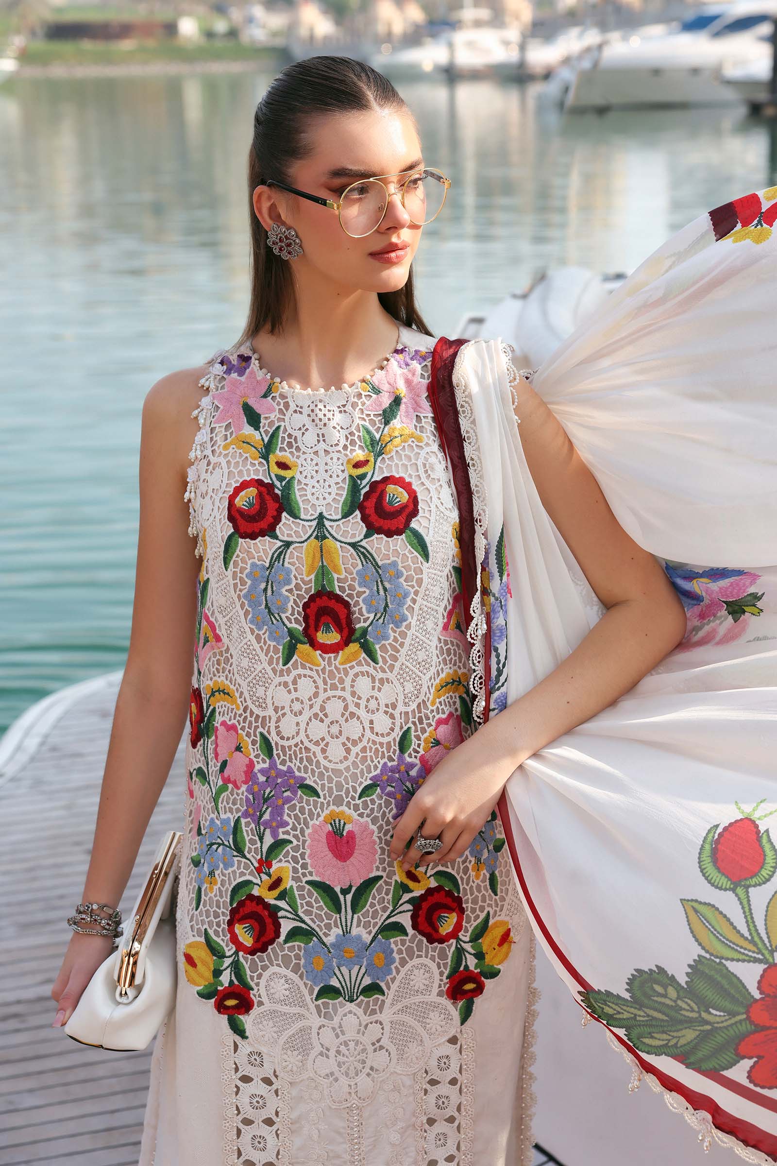 Maria B | Lawn 26 | D-2610-A - Luxury Dress - available at Maria Faisal in UK and USA.