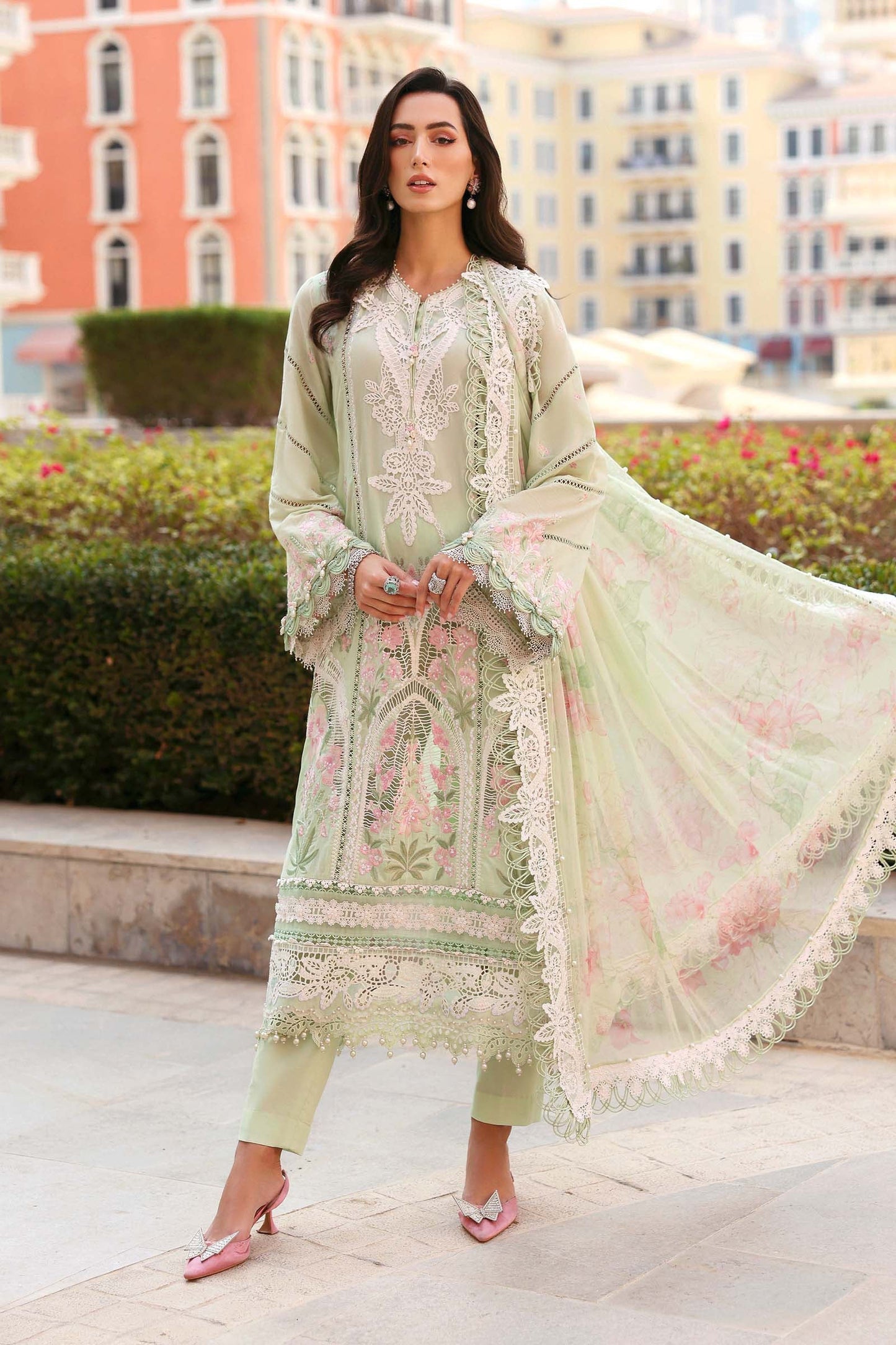 Maria B | Lawn 26 | D-2611-A - Luxury Dress - available at Maria Faisal in UK and USA.