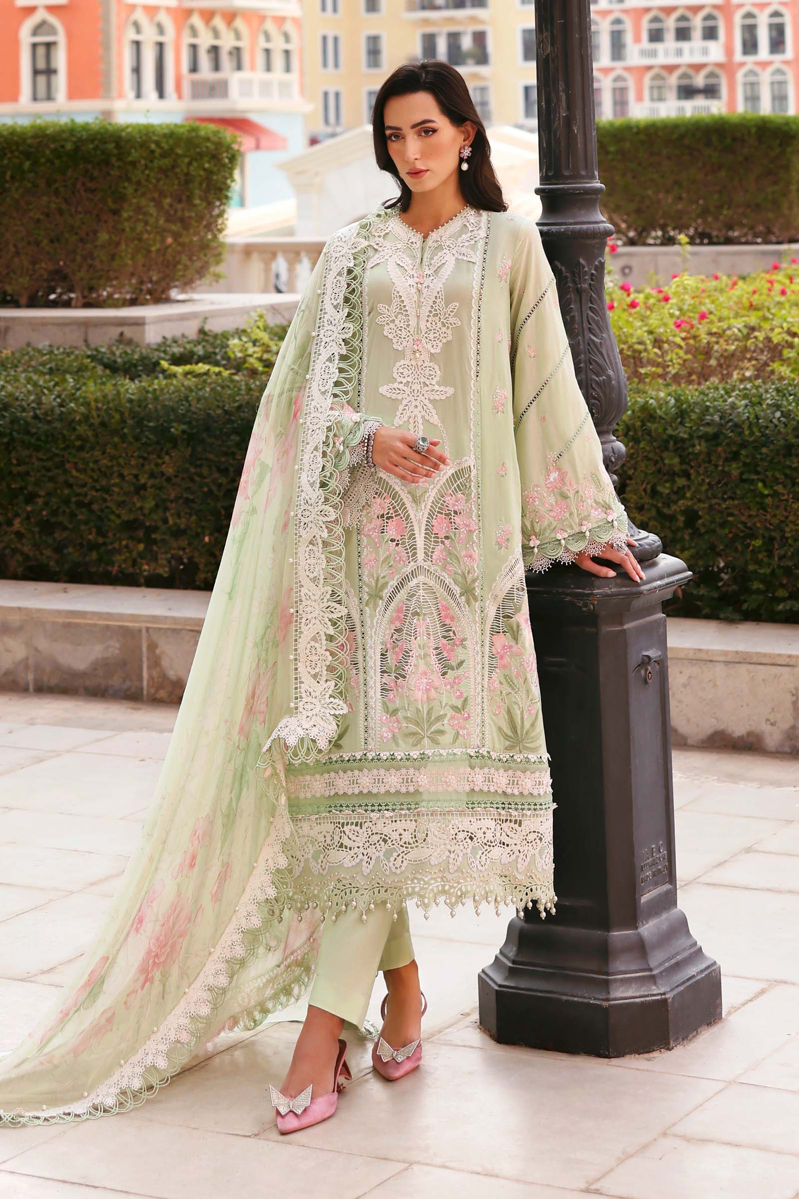 Maria B | Lawn 26 | D-2611-A - Luxury Dress - available at Maria Faisal in UK and USA.