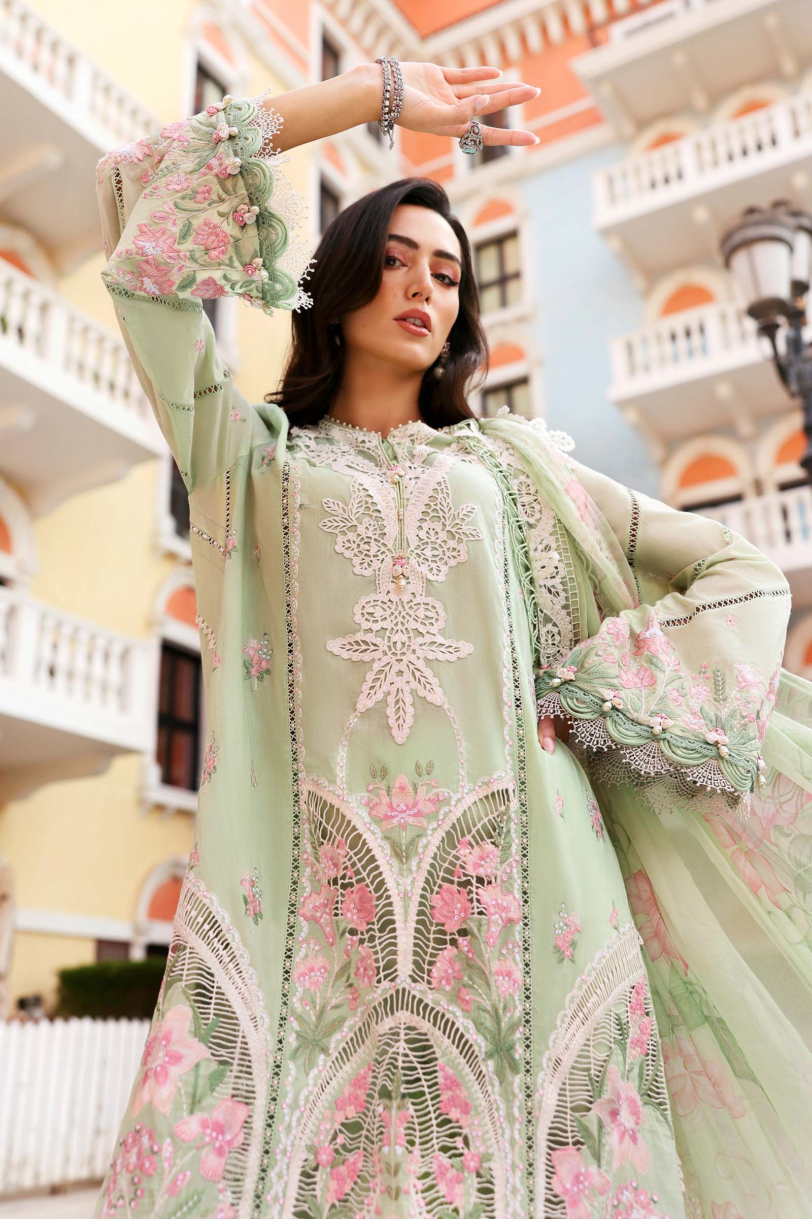 Maria B | Lawn 26 | D-2611-A - Luxury Dress - available at Maria Faisal in UK and USA.
