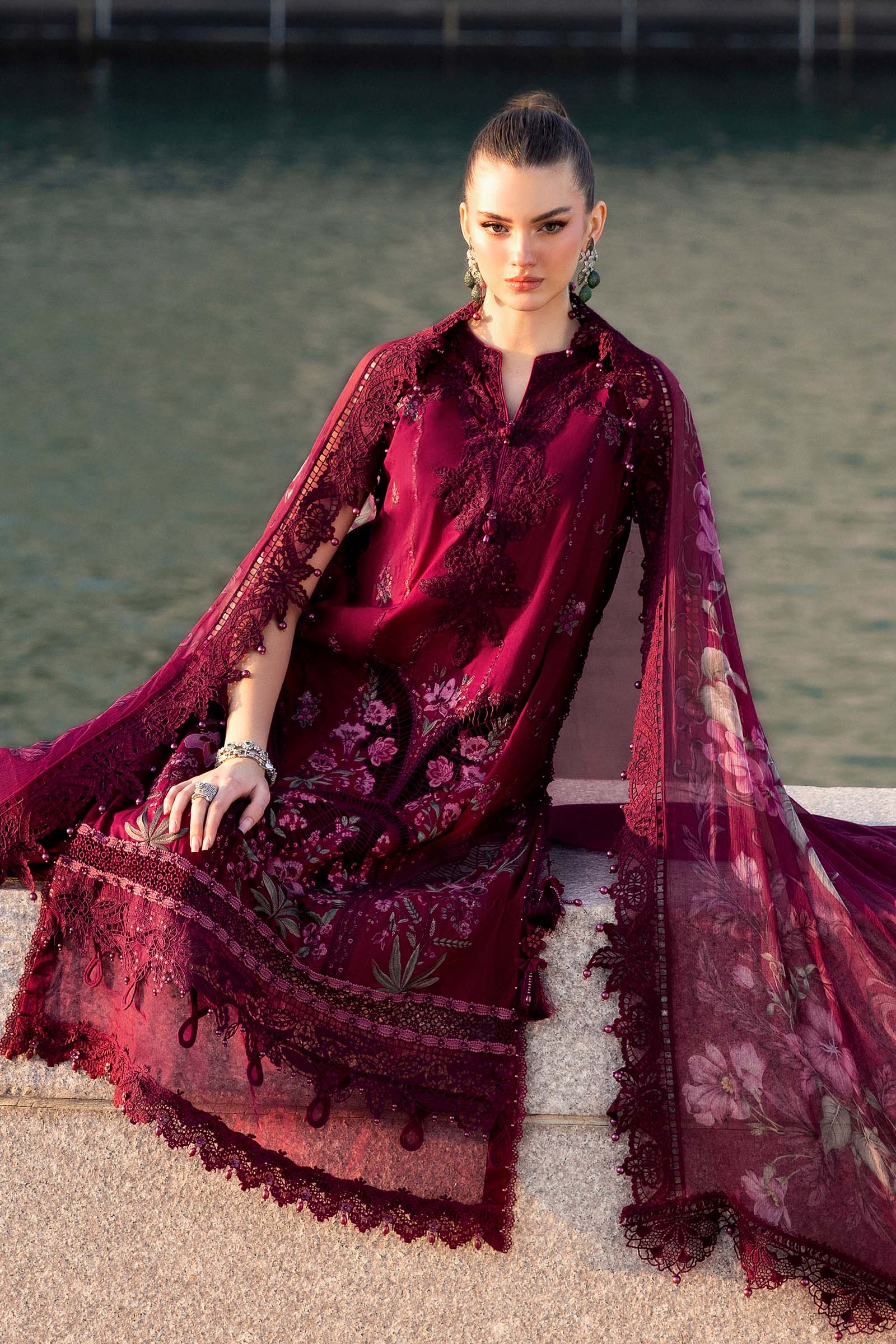 Maria B | Lawn 26 | D-2611-B - Luxury Dress - available at Maria Faisal in UK and USA.