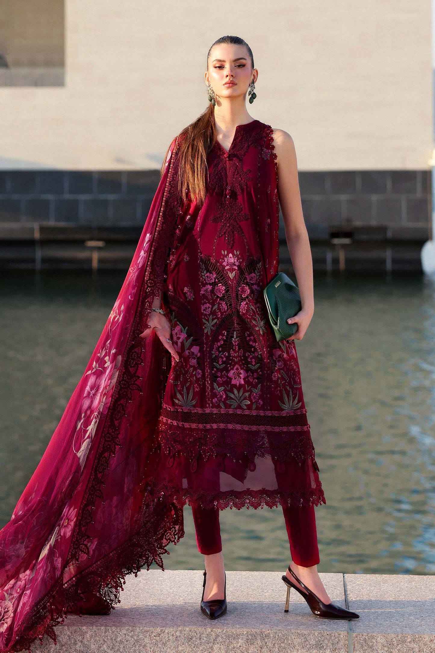 Maria B | Lawn 26 | D-2611-B - Luxury Dress - available at Maria Faisal in UK and USA.
