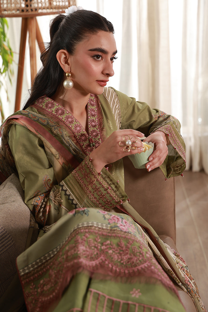 Gulaal | Delia Lawn 26 | Alma - Luxury Dress - available at Maria Faisal in UK and USA.