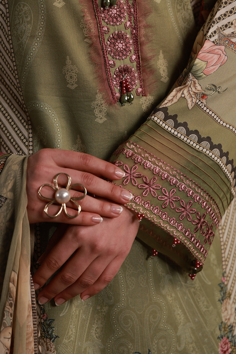Gulaal | Delia Lawn 26 | Alma - Luxury Dress - available at Maria Faisal in UK and USA.