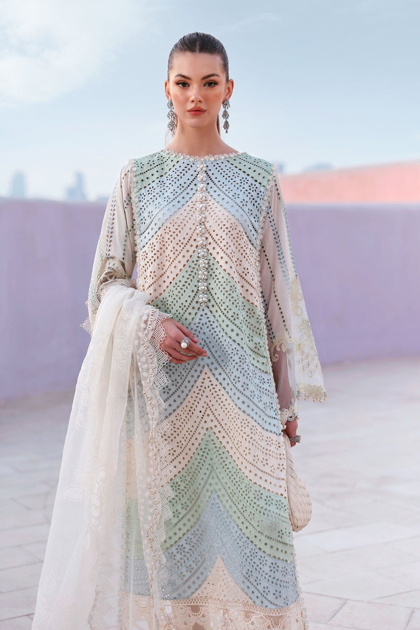 Maria B | Lawn 26 | D-2612-A - Luxury Dress - available at Maria Faisal in UK and USA.
