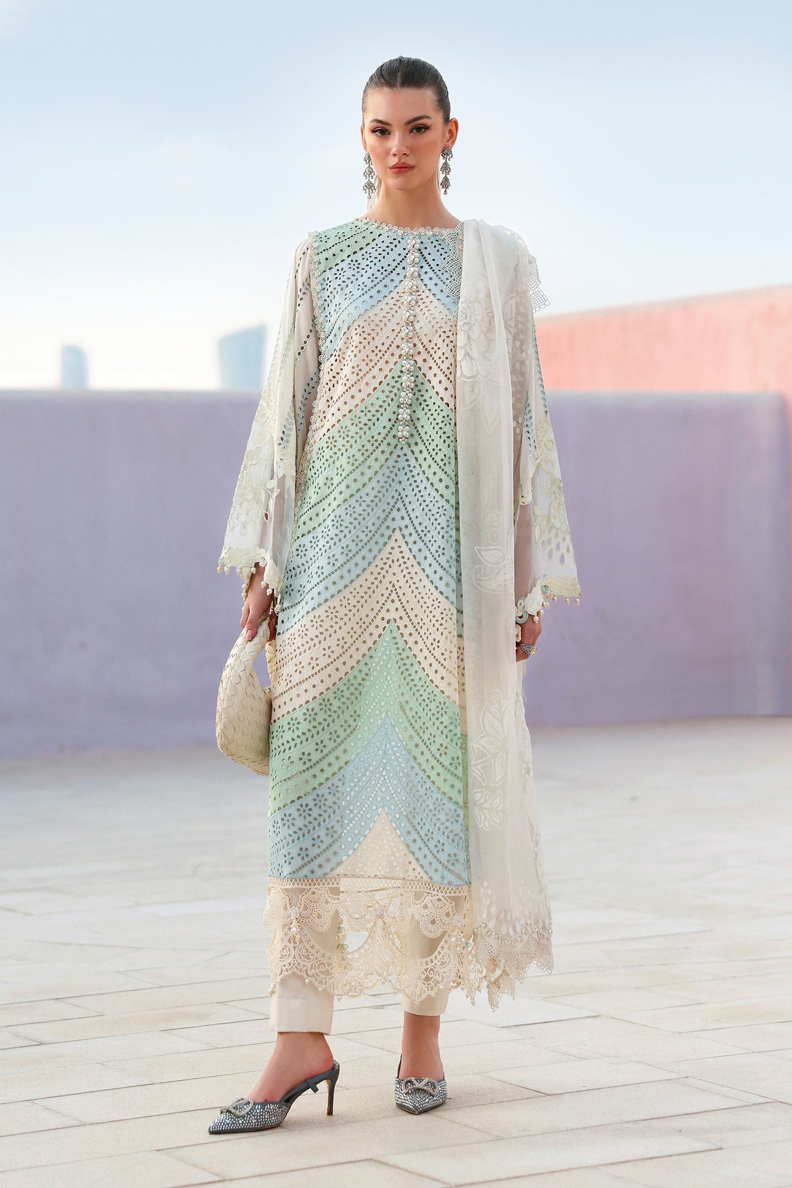 Maria B | Lawn 26 | D-2612-A - Luxury Dress - available at Maria Faisal in UK and USA.