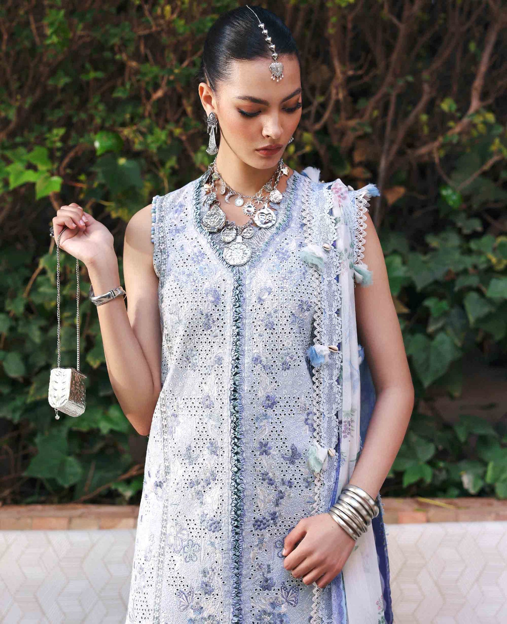 Republic Womenswear | Reine Luxury Lawn 26 | Iris - Dress - available at Maria Faisal in UK and USA.
