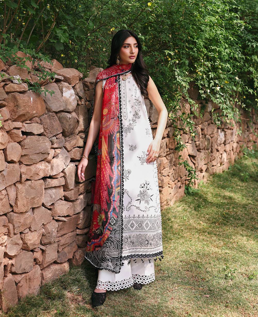 Republic Womenswear | Talia Luxury Lawn 25 | D1-B - Lunara by Maria Faisal - Registered Vendor of : Republic Womenswear - type : Ladies Clothes - 100% original wedding dresses