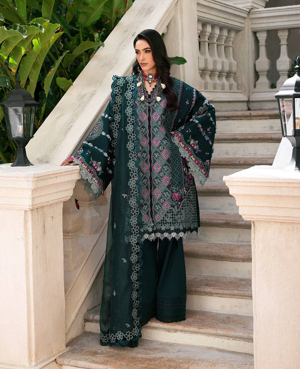 Republic Womenswear | Kalani Eid Luxury Lawn 25 | D1-B - Zehra by Maria Faisal - Registered Vendor of : Republic Womenswear - type : Ladies Clothes - 100% original wedding dresses