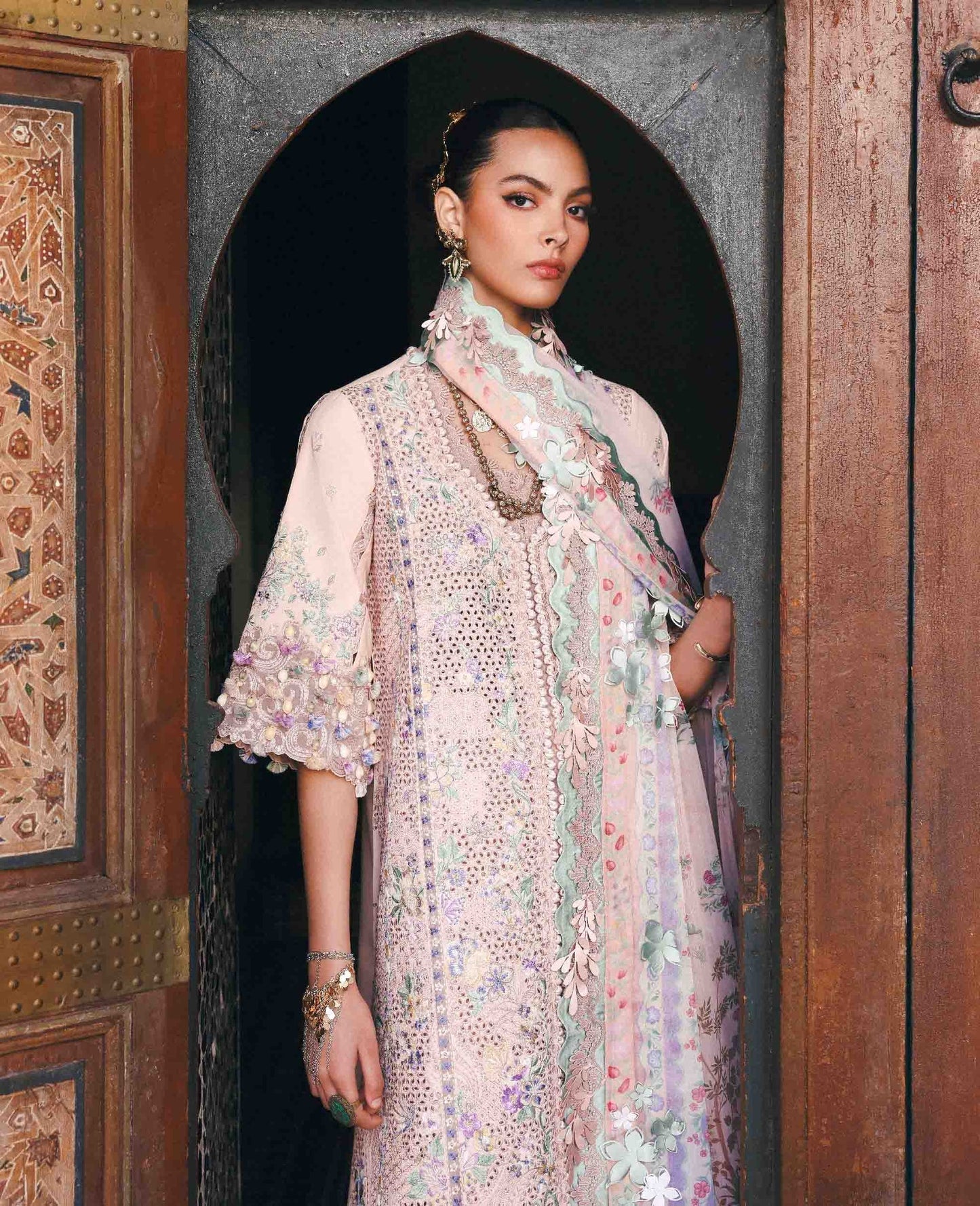 Republic Womenswear | Reine Luxury Lawn 26 | Dahlia - Dress - available at Maria Faisal in UK and USA.