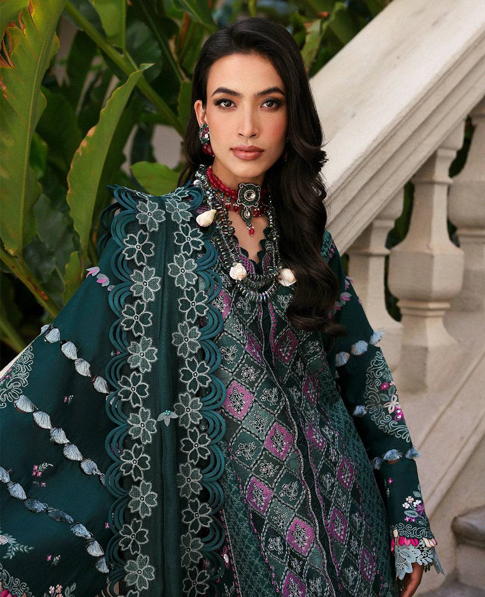 Republic Womenswear | Kalani Eid Luxury Lawn 25 | D1-B - Zehra by Maria Faisal - Registered Vendor of : Republic Womenswear - type : Ladies Clothes - 100% original wedding dresses
