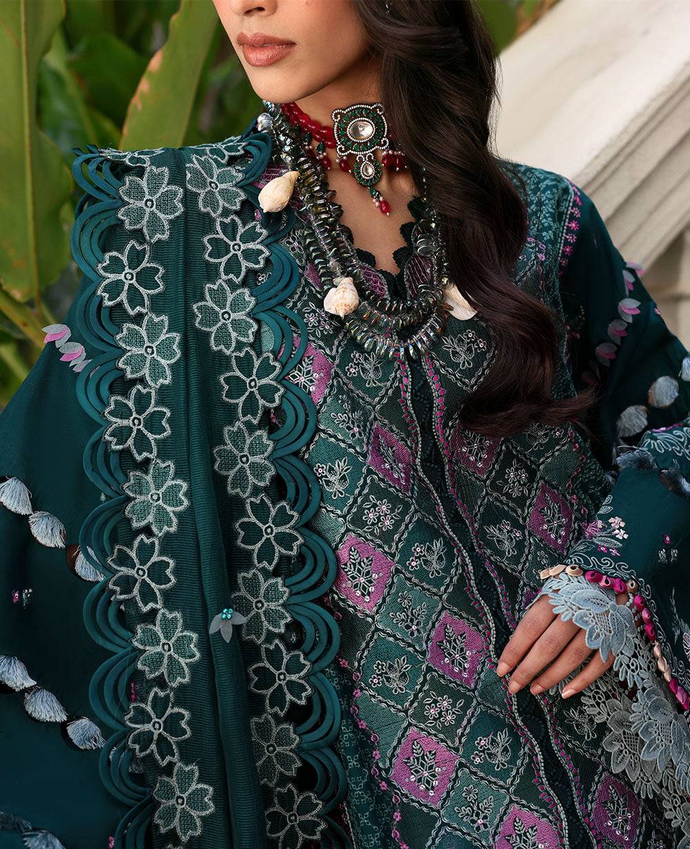 Republic Womenswear | Kalani Eid Luxury Lawn 25 | D1-B - Zehra by Maria Faisal - Registered Vendor of : Republic Womenswear - type : Ladies Clothes - 100% original wedding dresses