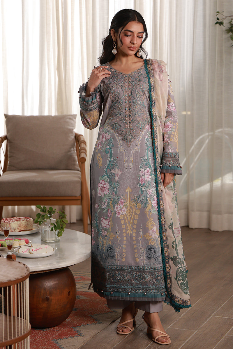 Gulaal | Delia Lawn 26 | Orra - Luxury Dress - available at Maria Faisal in UK and USA.