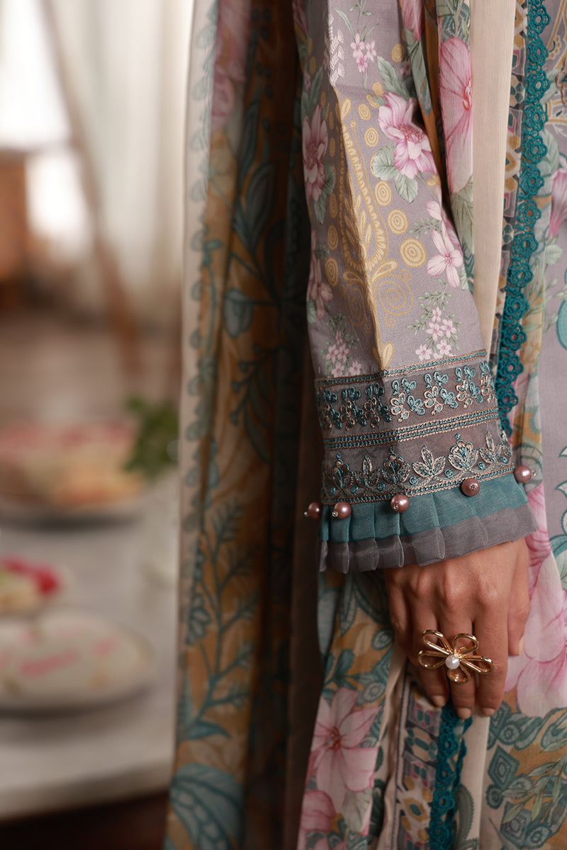 Gulaal | Delia Lawn 26 | Orra - Luxury Dress - available at Maria Faisal in UK and USA.