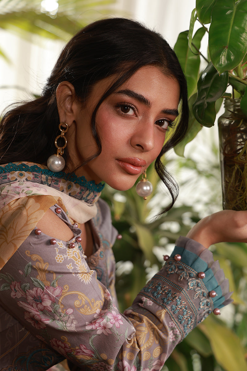 Gulaal | Delia Lawn 26 | Orra - Luxury Dress - available at Maria Faisal in UK and USA.
