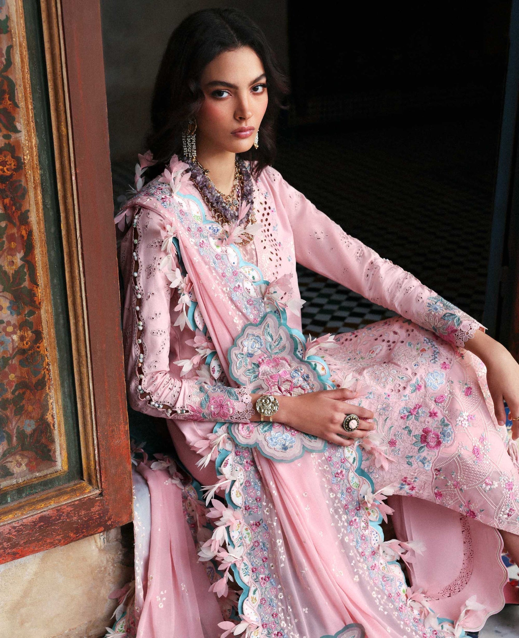 Republic Womenswear | Reine Luxury Lawn 26 | Cecelia - Dress - available at Maria Faisal in UK and USA.
