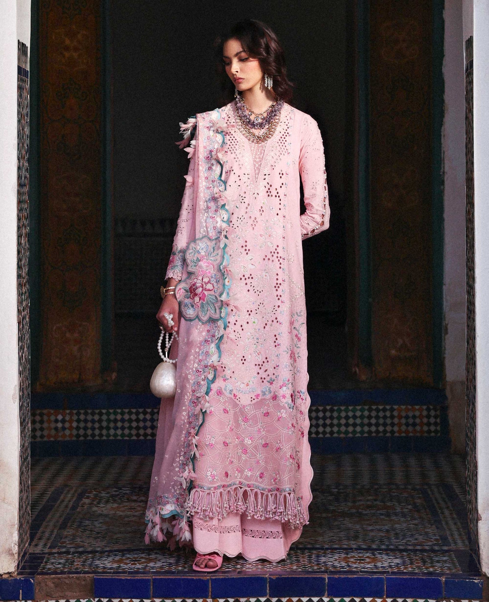 Republic Womenswear | Reine Luxury Lawn 26 | Cecelia - Dress - available at Maria Faisal in UK and USA.