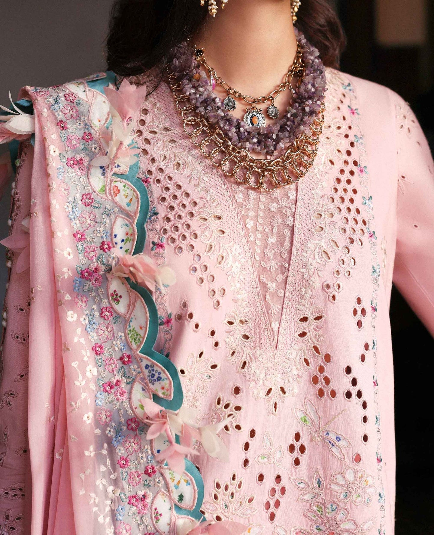 Republic Womenswear | Reine Luxury Lawn 26 | Cecelia - Dress - available at Maria Faisal in UK and USA.