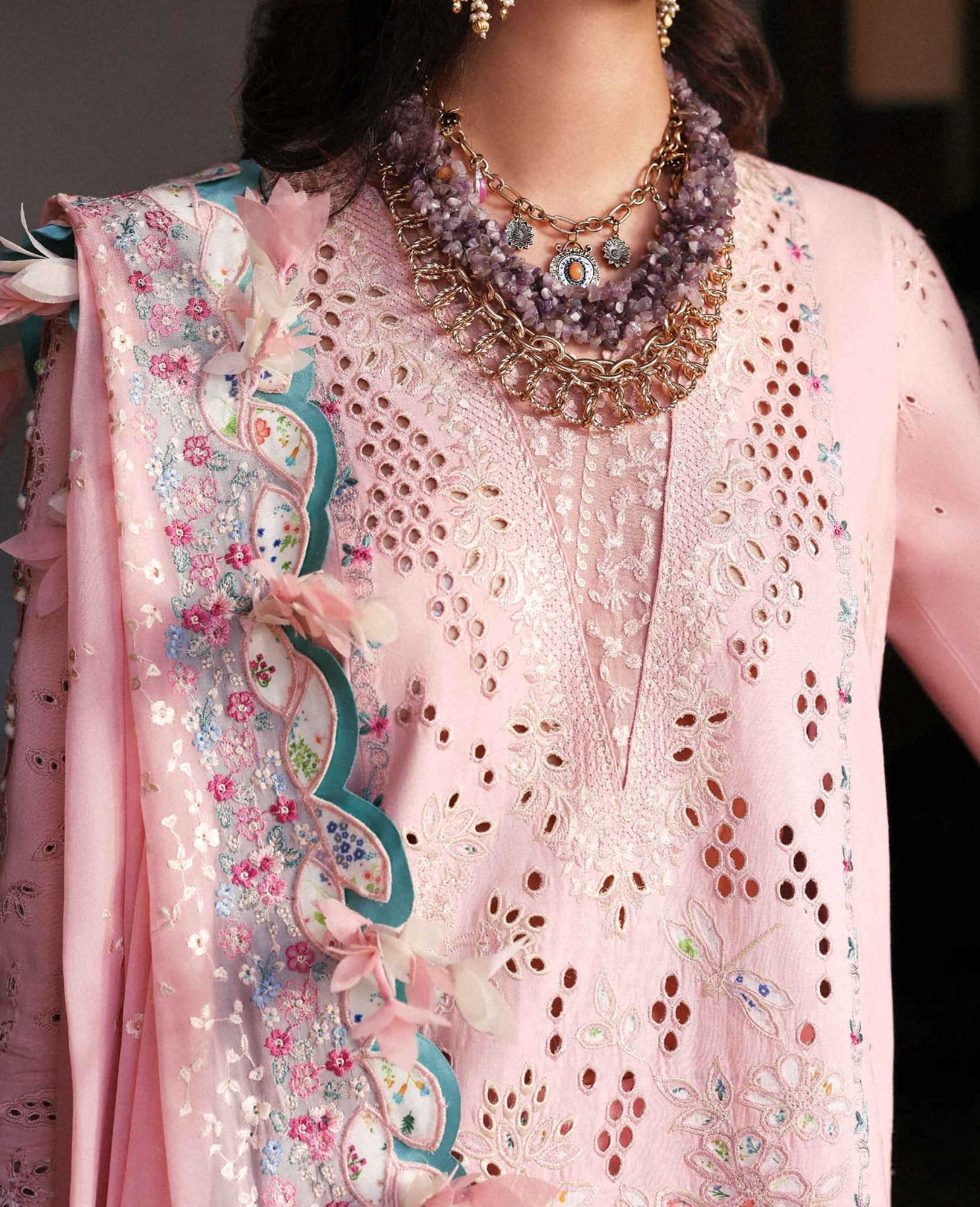 Republic Womenswear | Reine Luxury Lawn 26 | Cecelia - Dress - available at Maria Faisal in UK and USA.