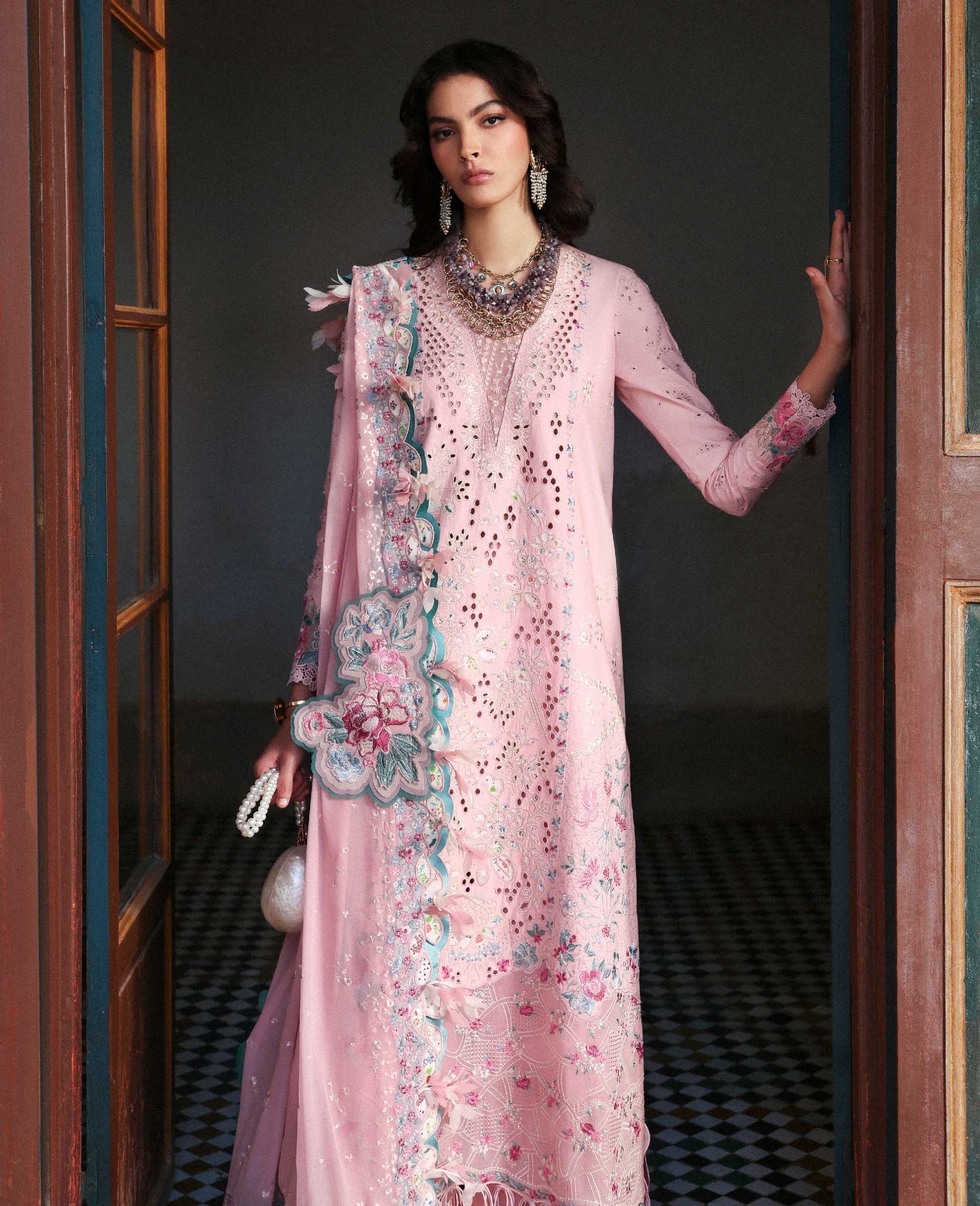 Republic Womenswear | Reine Luxury Lawn 26 | Cecelia - Dress - available at Maria Faisal in UK and USA.