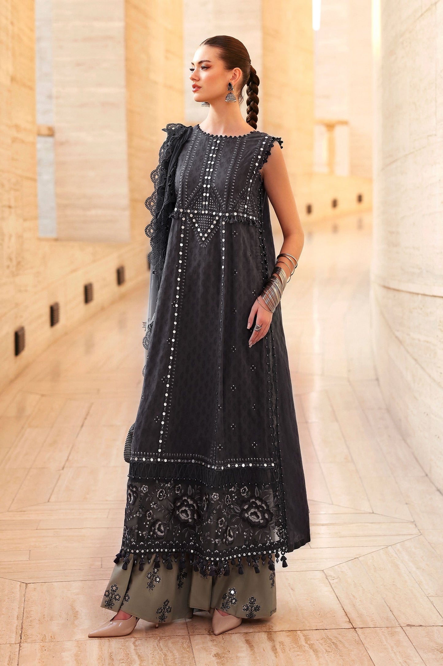 Maria B | Lawn 26 | D-2602-B - Luxury Dress - available at Maria Faisal in UK and USA.