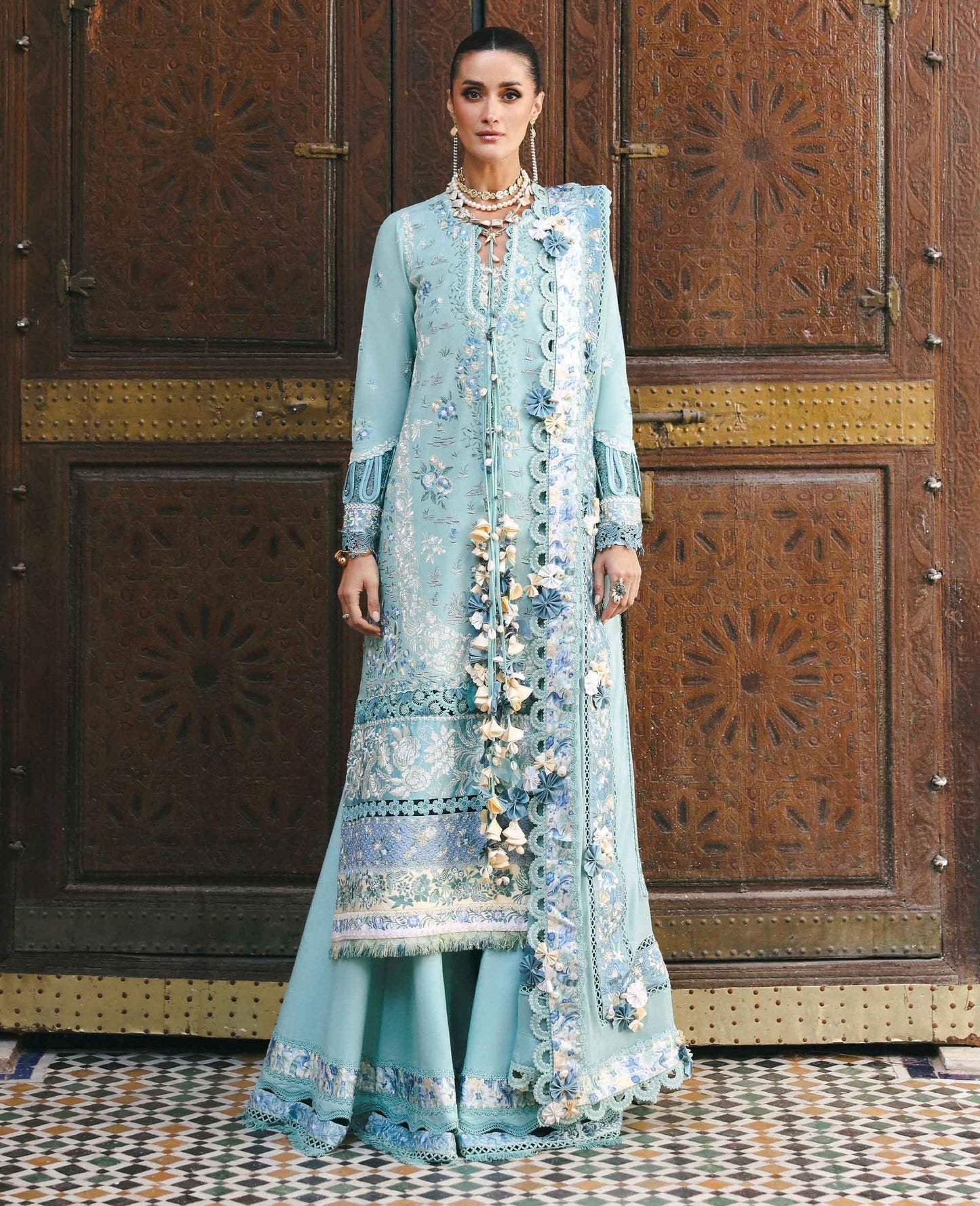 Republic Womenswear | Reine Luxury Lawn 26 | Lilas - Dress - available at Maria Faisal in UK and USA.