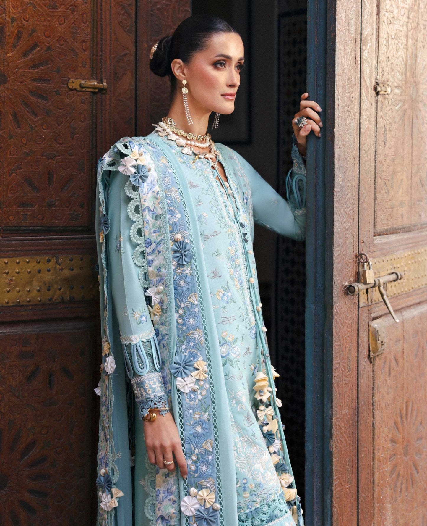Republic Womenswear | Reine Luxury Lawn 26 | Lilas - Dress - available at Maria Faisal in UK and USA.