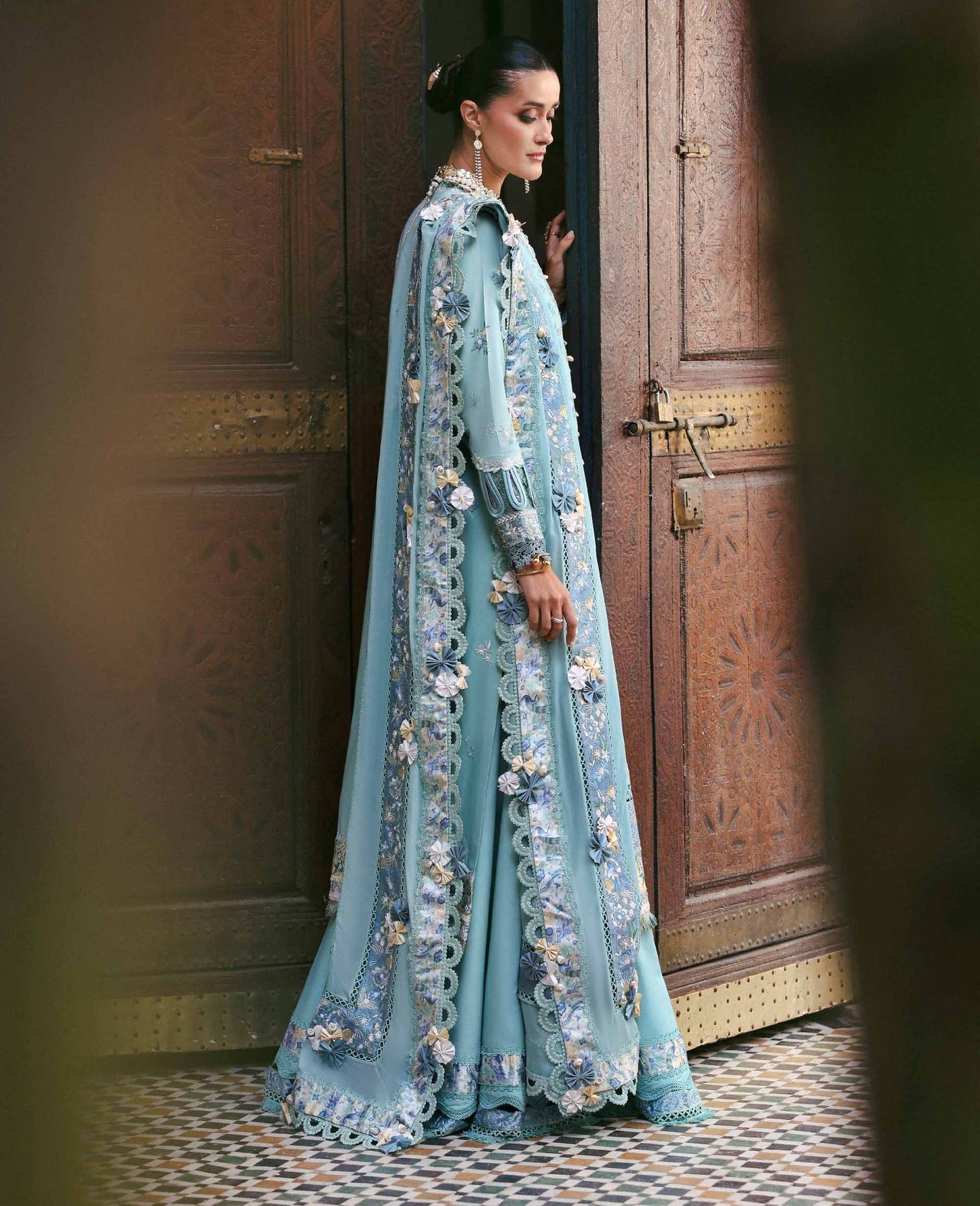 Republic Womenswear | Reine Luxury Lawn 26 | Lilas - Dress - available at Maria Faisal in UK and USA.