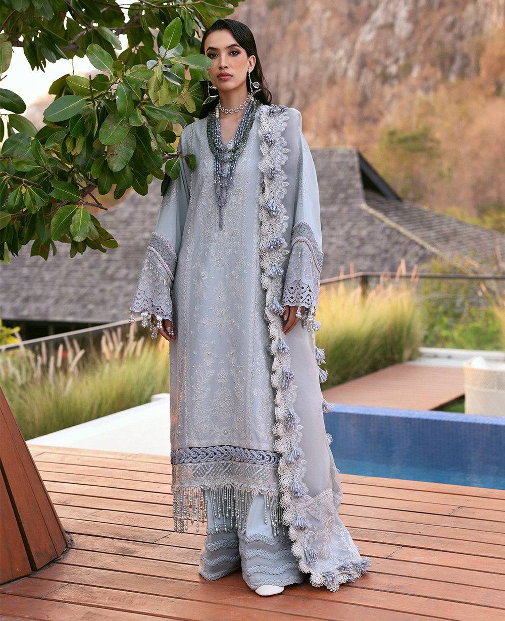 Republic Womenswear | Kalani Eid Luxury Lawn 25 | D3-B - Sitara by Maria Faisal - Registered Vendor of : Republic Womenswear - type : Ladies Clothes - 100% original wedding dresses