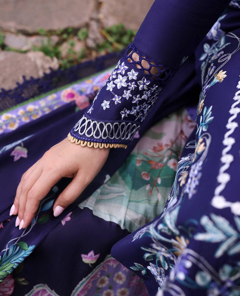 Republic Womenswear | Talia Luxury Lawn 25 | D3-B - Saia by Maria Faisal - Registered Vendor of : Republic Womenswear - type : Ladies Clothes - 100% original wedding dresses