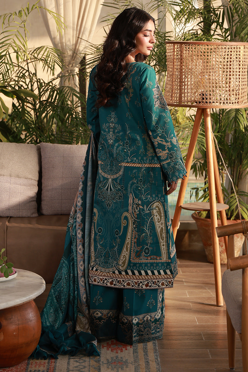 Gulaal | Delia Lawn 26 | Isla - Luxury Dress - available at Maria Faisal in UK and USA.