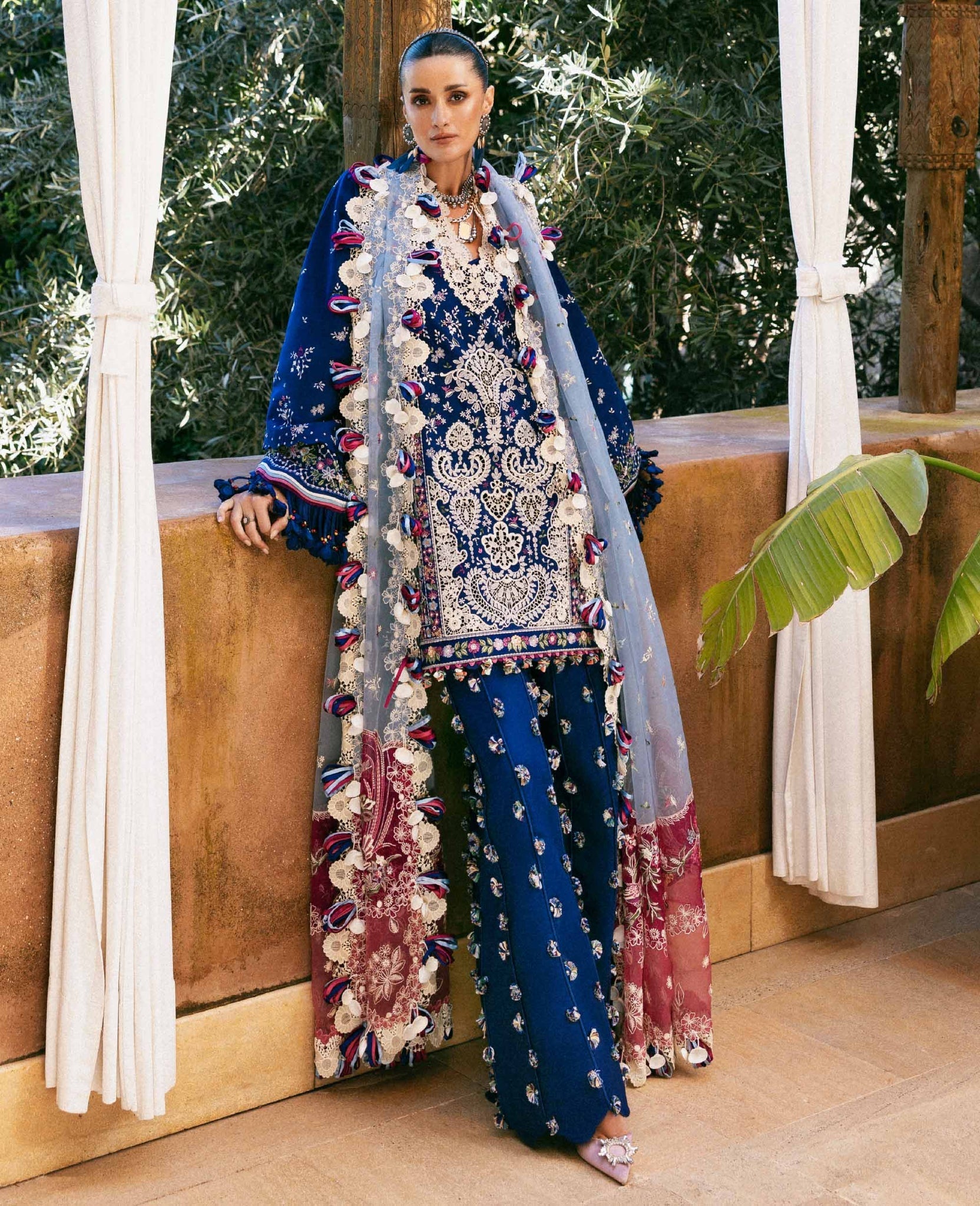 Republic Womenswear | Reine Luxury Lawn 26 | Sia - Dress - available at Maria Faisal in UK and USA.