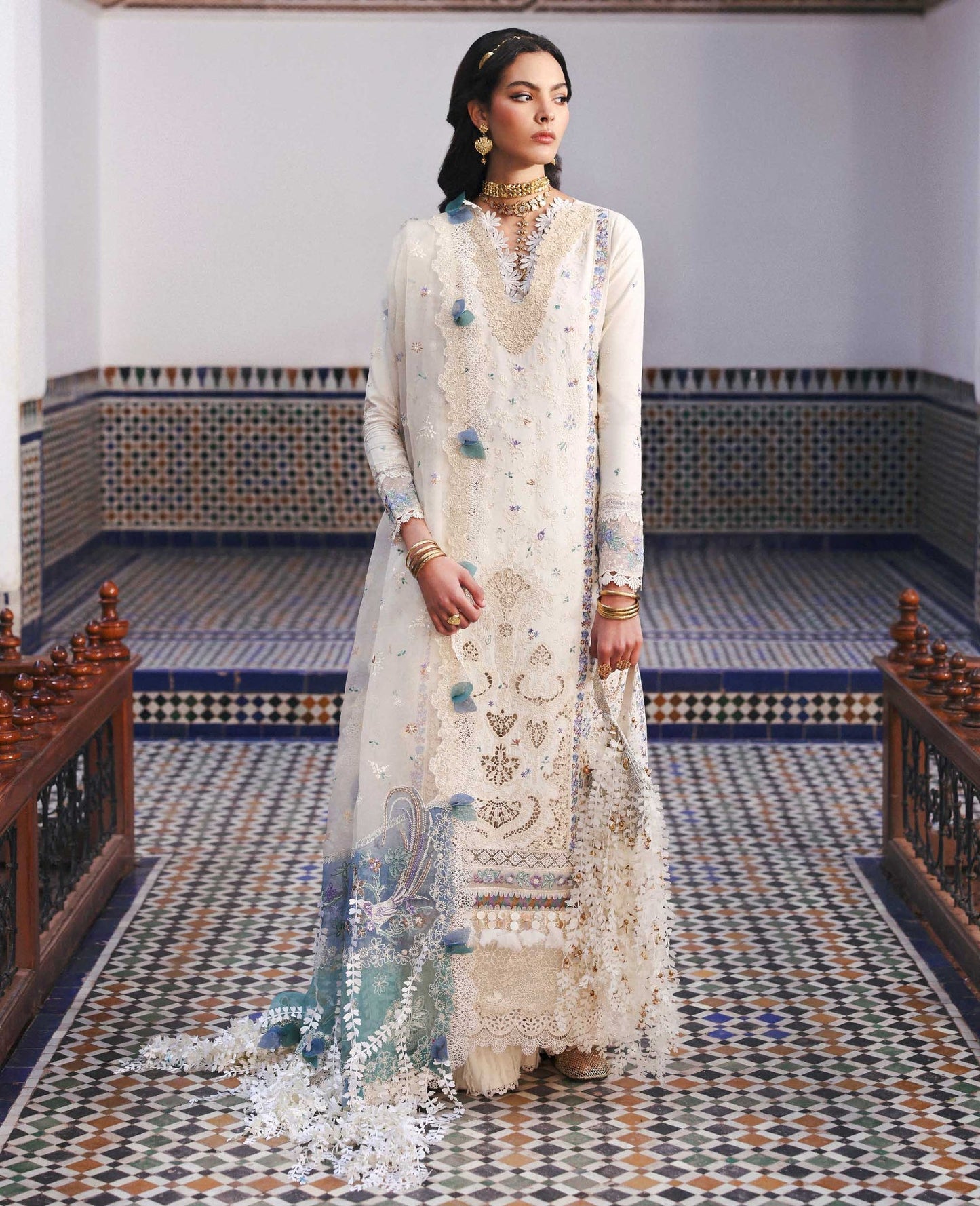 Republic Womenswear | Reine Luxury Lawn 26 | Nola - Dress - available at Maria Faisal in UK and USA.