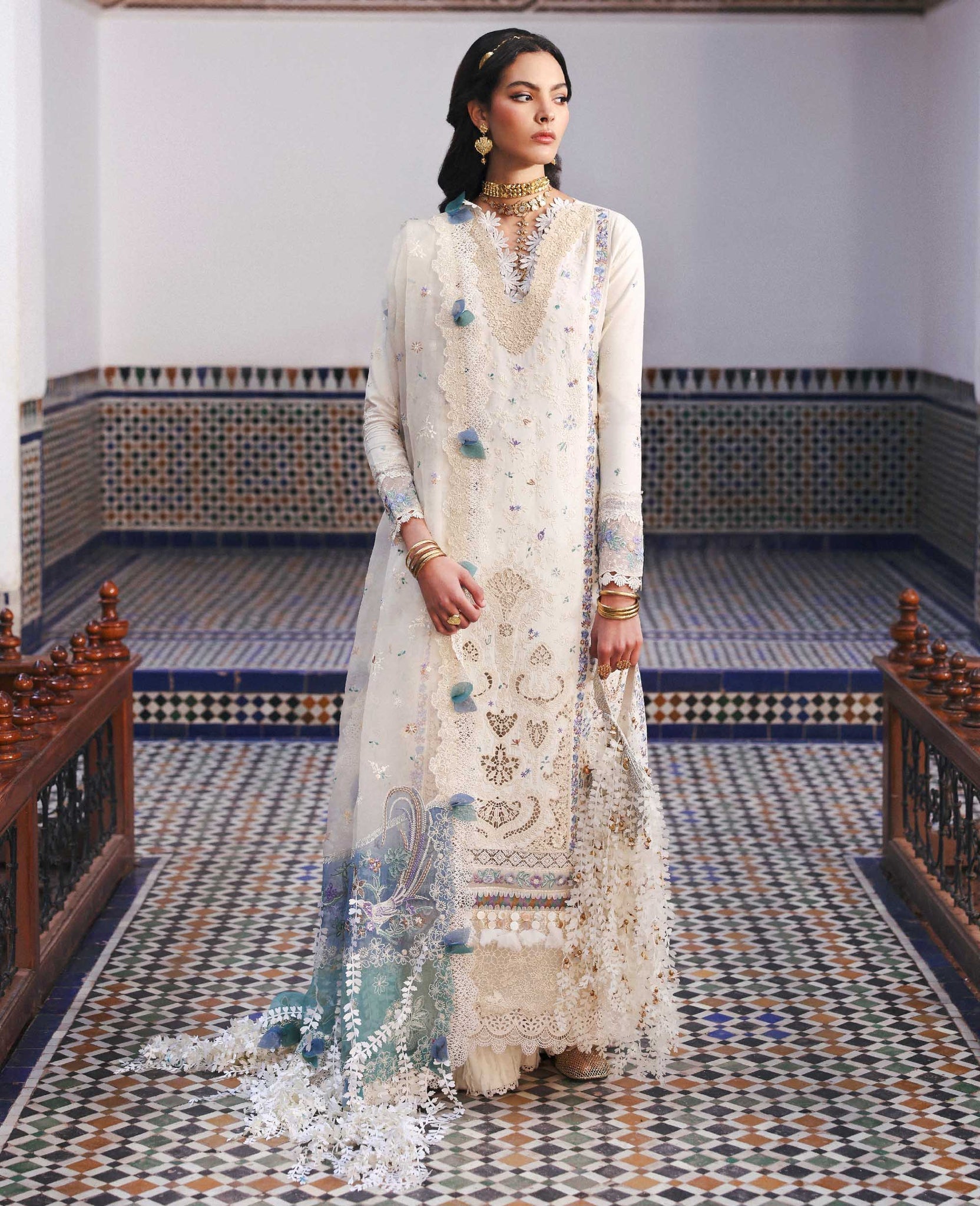 Republic Womenswear | Reine Luxury Lawn 26 | Nola - Dress - available at Maria Faisal in UK and USA.