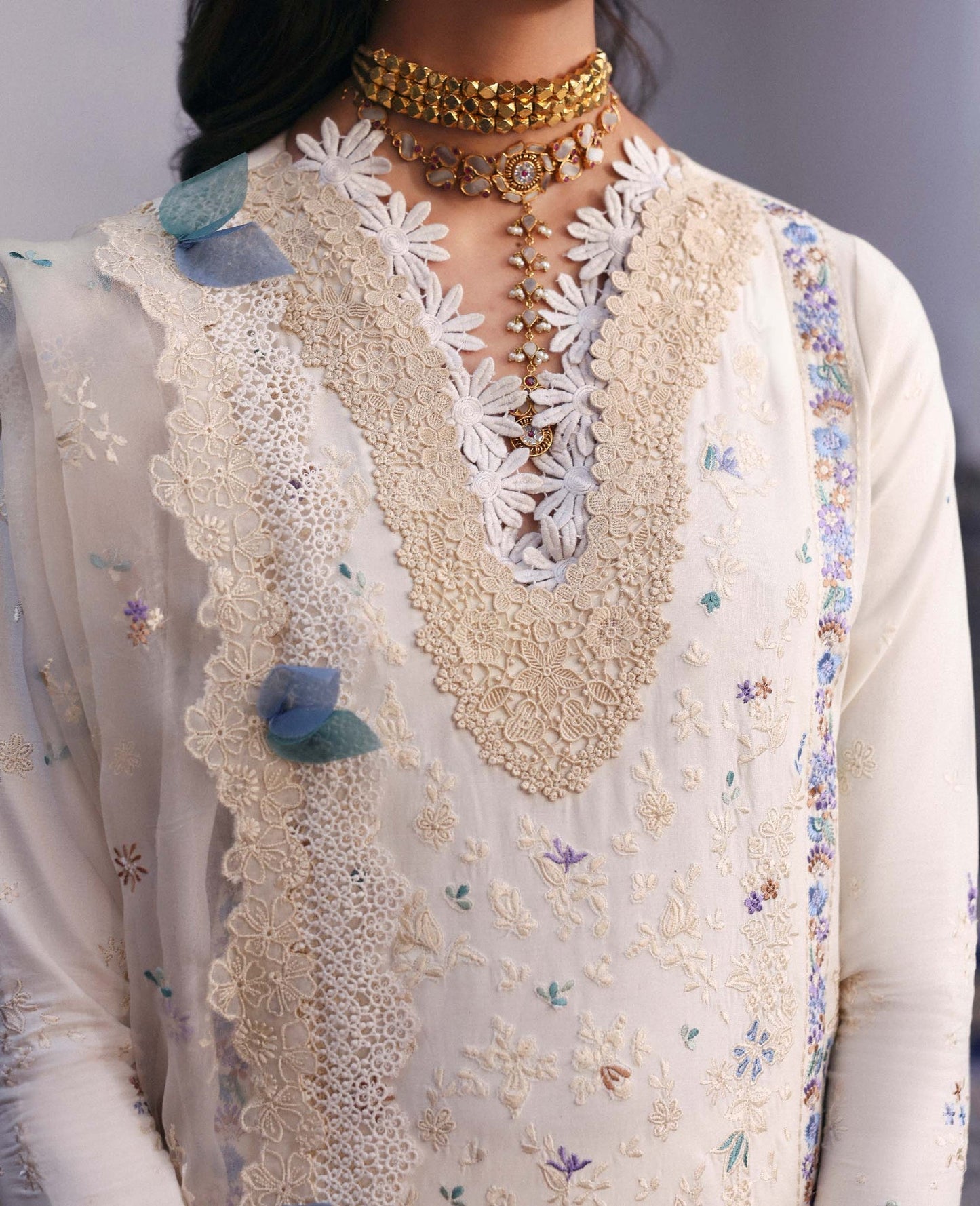 Republic Womenswear | Reine Luxury Lawn 26 | Nola - Dress - available at Maria Faisal in UK and USA.