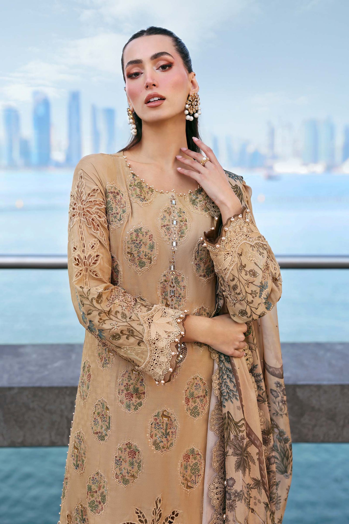 Maria B | Lawn 26 | D-2605-A - Luxury Dress - available at Maria Faisal in UK and USA.