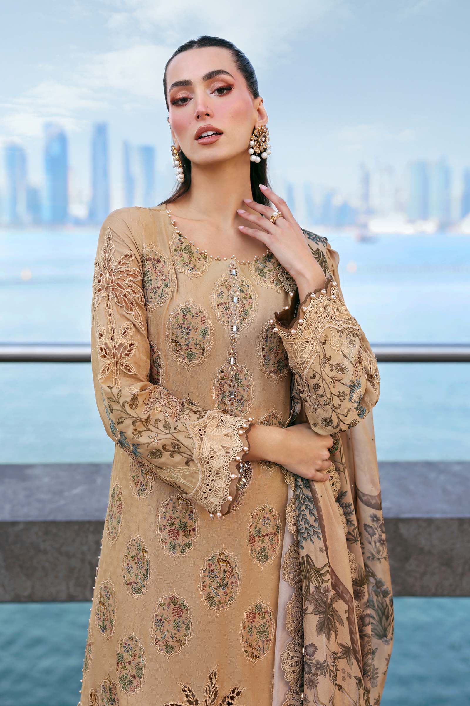 Maria B | Lawn 26 | D-2605-A - Luxury Dress - available at Maria Faisal in UK and USA.