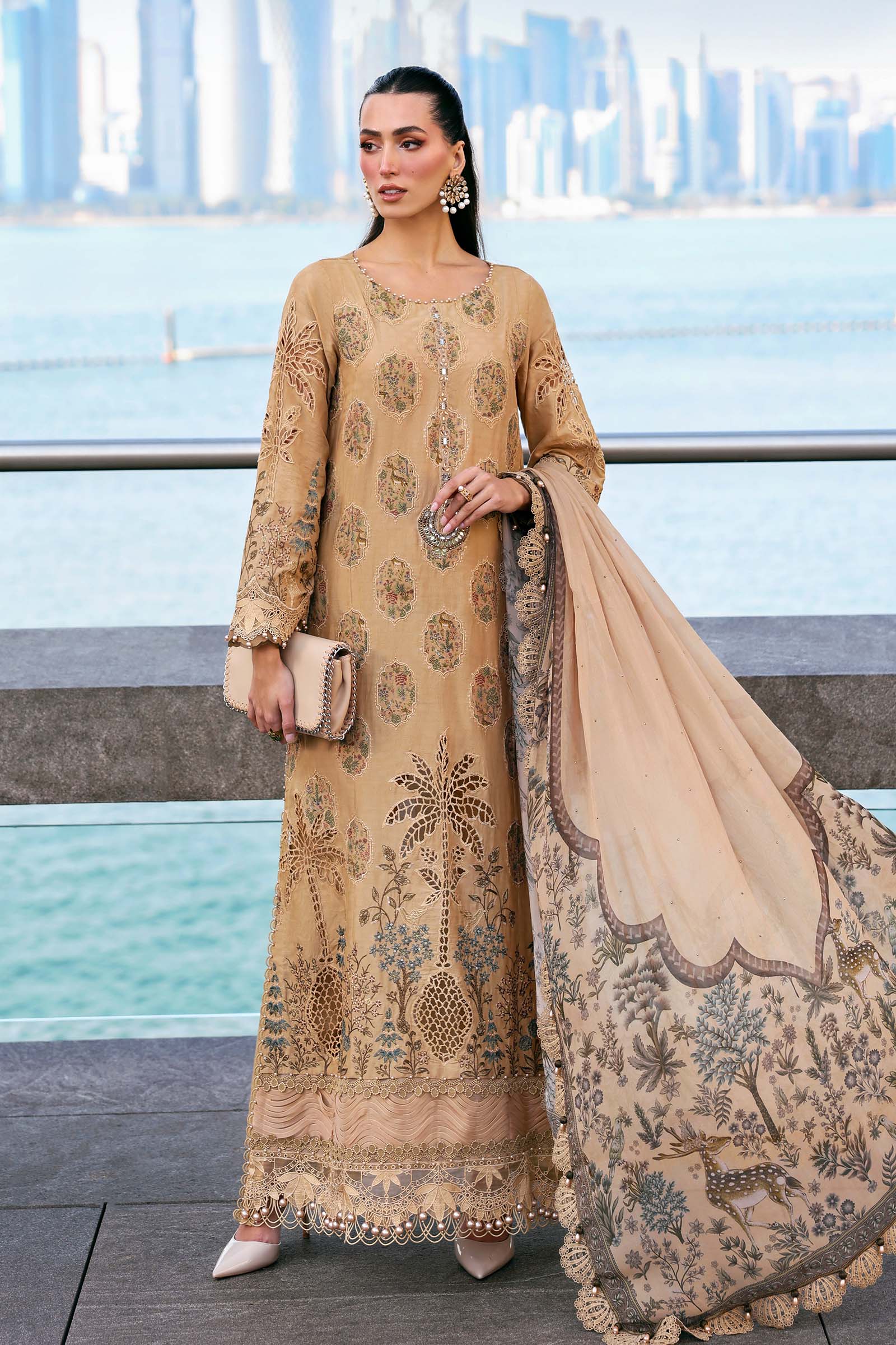 Maria B | Lawn 26 | D-2605-A - Luxury Dress - available at Maria Faisal in UK and USA.