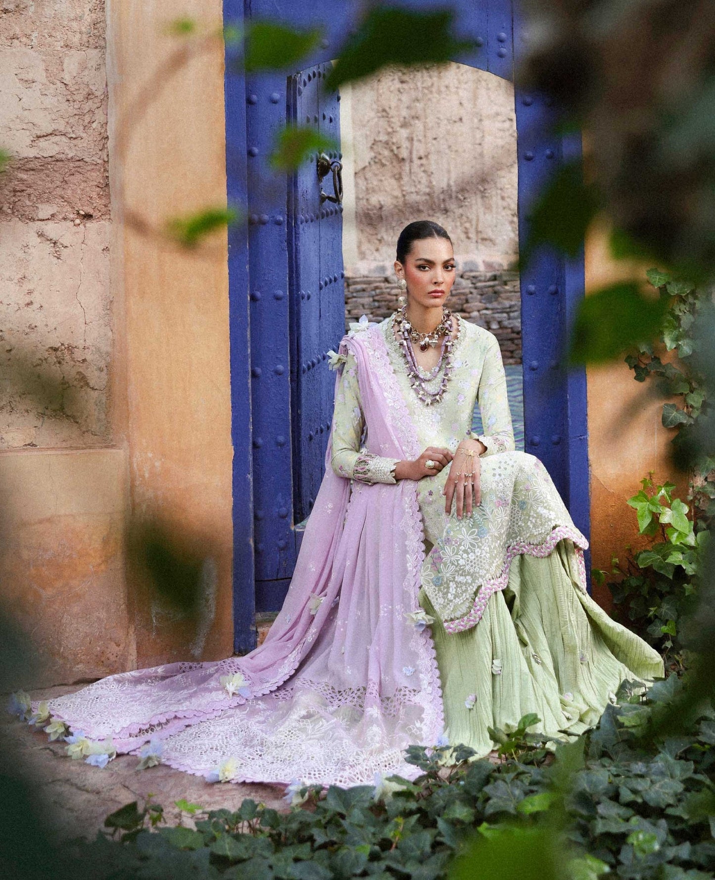 Republic Womenswear | Reine Luxury Lawn 26 | Perla - Dress - available at Maria Faisal in UK and USA.