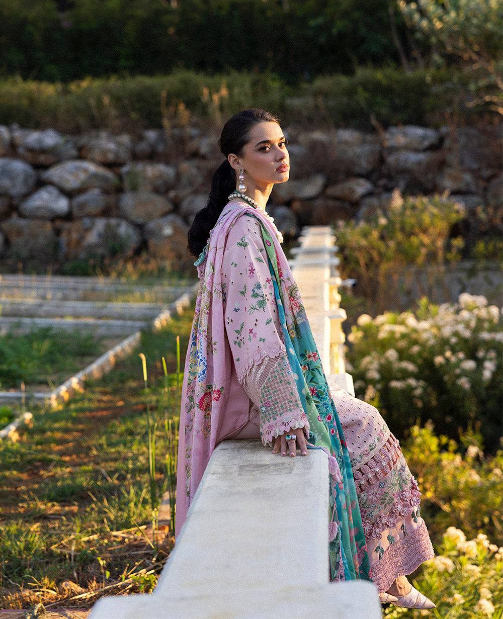 Republic Womenswear | Kalani Eid Luxury Lawn 25 | D5-A - Meher by Maria Faisal - Registered Vendor of : Republic Womenswear - type : Ladies Clothes - 100% original wedding dresses